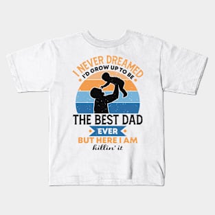 Best Dad Retro Gift for Father’s day, Birthday, Thanksgiving, Christmas, New Year Kids T-Shirt